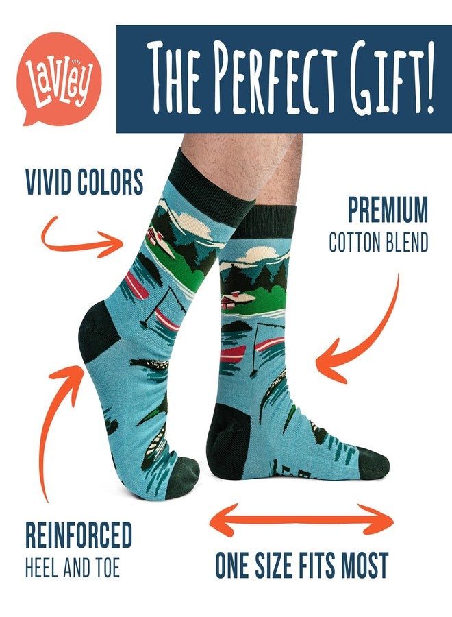 Lavley Life is Better at the Lake Socks - Fun Gift for Lake Lovers - for Housewarming, Souvenir, Christmas and More - Unisex One Size for Men and Women - Image 2